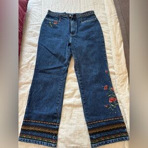 Bill Blass Rose detailed Petite Jeans Size 10P